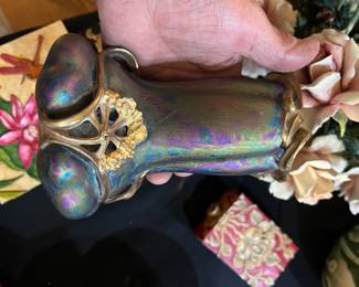 Bronze overlay vase