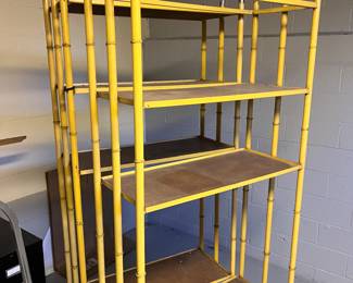 Pair of faux bamboo shelves