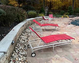 Faux bamboo outdoor set