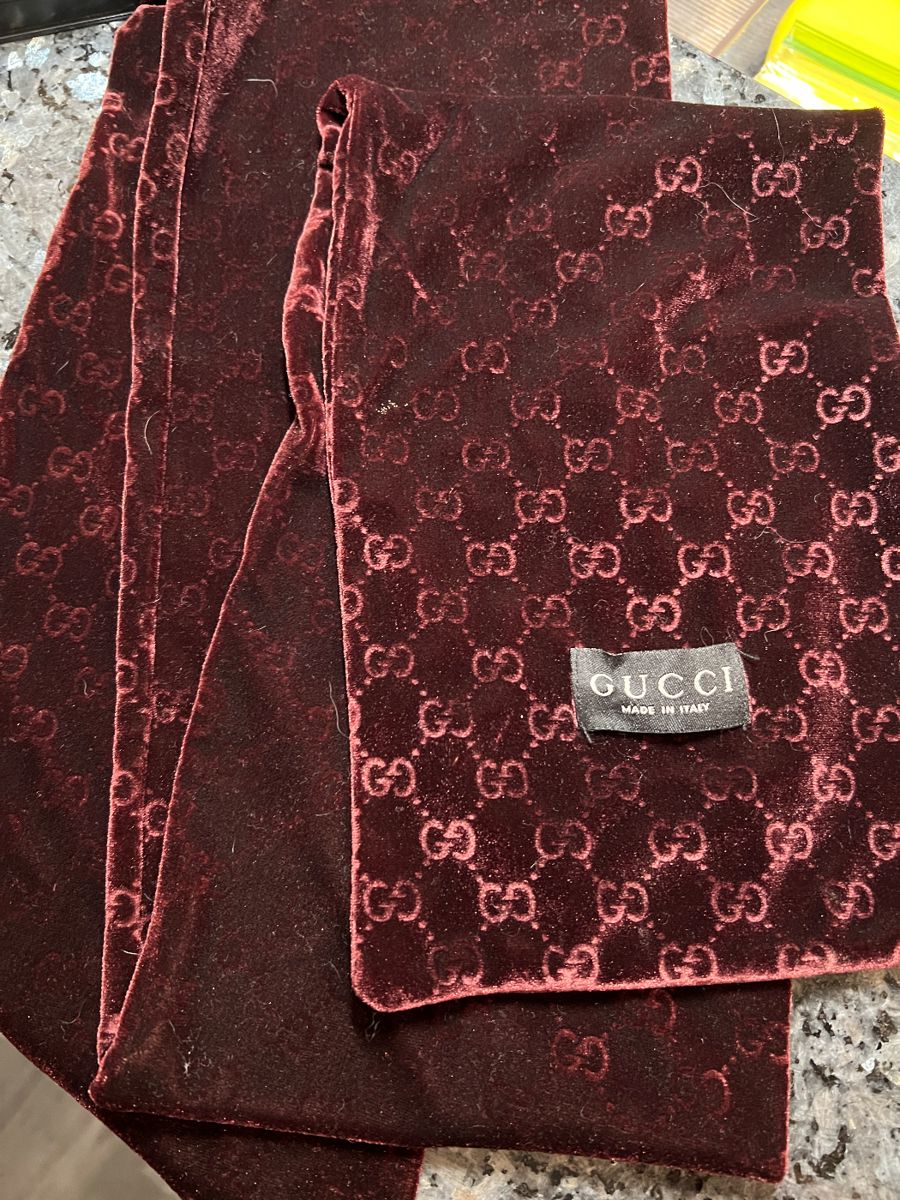 Authentic Gucci velvet scarf