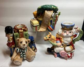 Fitz and Floyd ceramic candlesticks