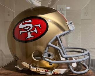 San Francisco 49ers helmet signed by Jerry Rice