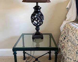 Glass side table