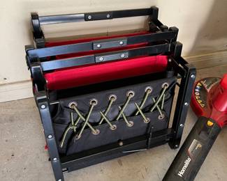 Stadium seats and blower