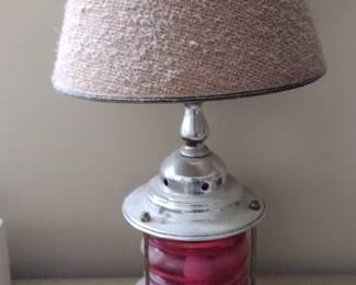 VINTAGE RED "SHIPS" LAMP