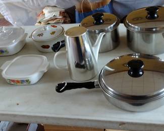 CORNINGWARE, KITCHEN ITEMS, ETC. LOTS MORE!