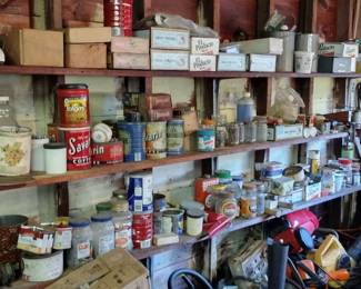 OLDER VINTAGE PHONE + TONS OF NUTS, BOLTS, SCREWS, TOOLS, BROOMS, SHOVELS, RAKES, ETC.!