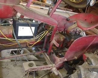 MASSEY FERGUSON FARM TRACTOR, ATTACHMENTS, WITH IMPLEMENTS