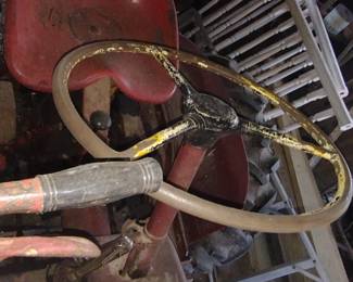 MASSEY FERGUSON FARM TRACTOR, ATTACHMENTS, WITH IMPLEMENTS