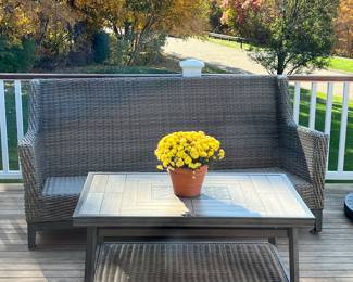 Outdoor Sofa and table - comes with Sunbrella Cushions