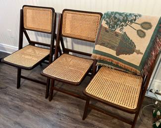 3 MCM folding chairs