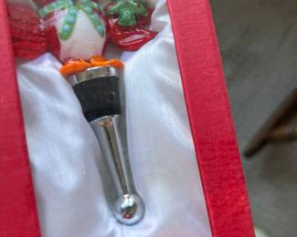 Owl Christmas bottle stopper