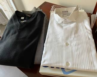 Mens Sweaters and tuxedo shirt
