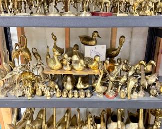 Brass Swans Ducks Horses & Carousel Horses Quanity