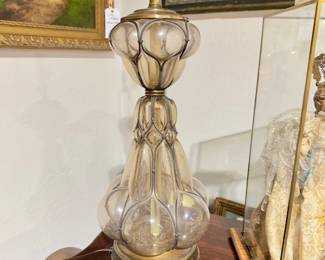 MORANO Bubble Glass Lamp Vintage/Antique