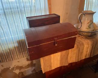 . . . another bench and bowl and pitcher