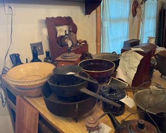 . . . cast-iron pots, yellow ware