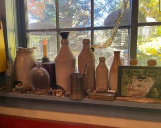 . . .  great stoneware liquor jugs