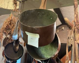 . . .  copper ware everywhere!