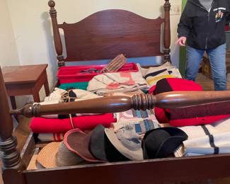 . . . nice pine four-poster bed