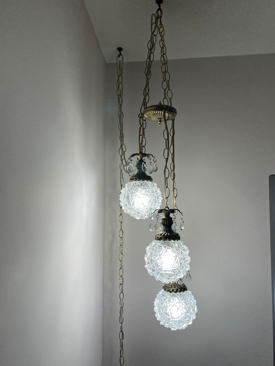 Mid Century globe hanging light