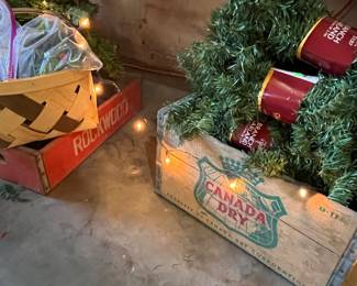 Canada Dry crate and Rockwood/Chattanooga bottling Coke crate