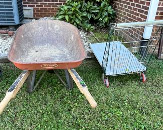 wheelbarrow and cart