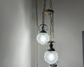 Mid Century globe hanging light