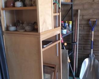 $75 plywood storage (2 pieces). Many frames and glass $100 for all.