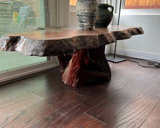 Solid wood top coffee table