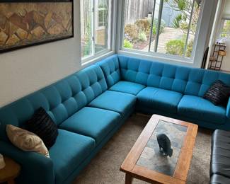 Modern blue couch