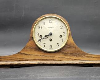 Vintage Oak Mantle Clock by Howard Miller