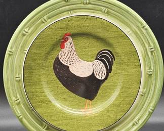 Pier 1 Bamboo Relief Chicken Plate