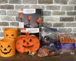 Selection of Halloween Decor, Some Lighted