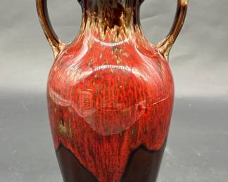 Glazed Vase with Handles