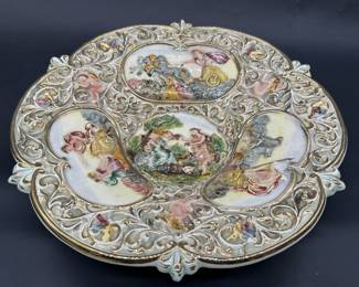 Capodimante - Style Porcelain Tray, Marked Italy