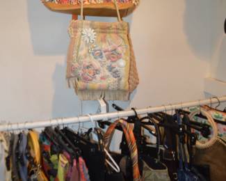 Vintage Handbags and Scarves