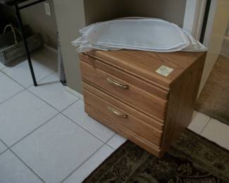 night stand matches chest, clothes protectors