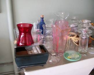 lots of vases and planters