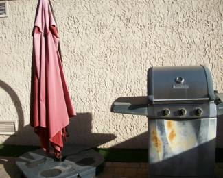 umbrella and grill