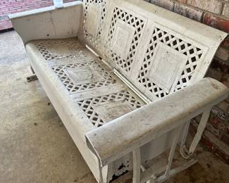 Metal glider seat chair