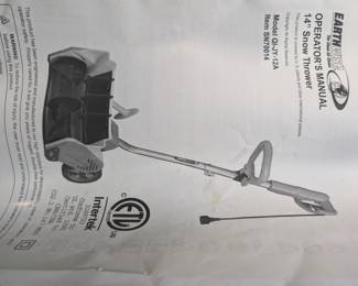 14" electric snowblower