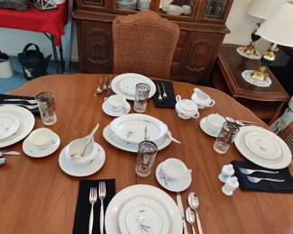 Service for 8-12+ of China, Glassware, Flatware-the rest is displayed in the china closet