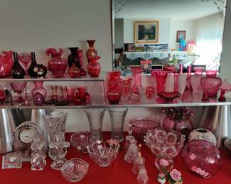 Cranberry glass, Mikasa, Fostoria, More!