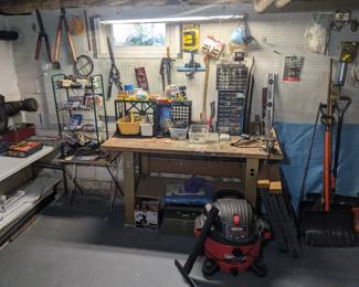 tools, shop vac...winter is coming-shovels