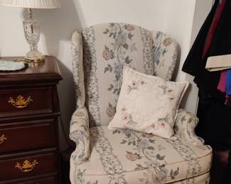 Nice clean wingback chair