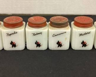 Scottie theme spice jars
