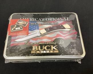 Buck Model 110 Commemorative Knife Set