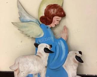 Large Handpainted Vintage Christmas Art