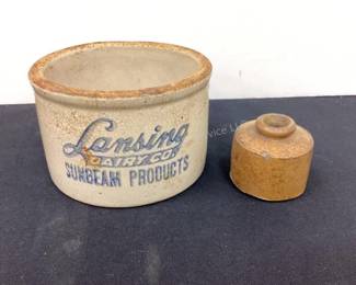 Lansing Dairy crock